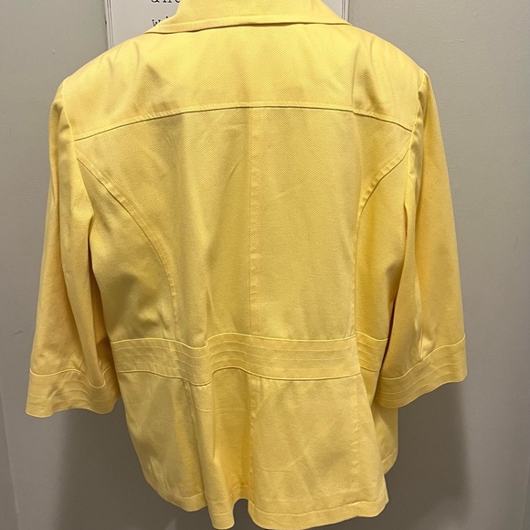 Yellow Plus Size Peacoat by East 5th - Picture 3 of 4